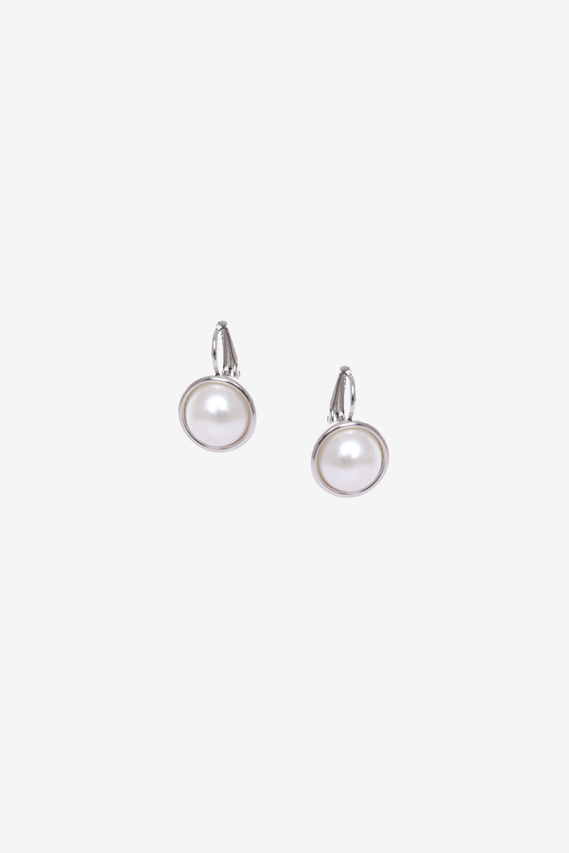 Silver Dainty Pearl Earrings, , image 1
